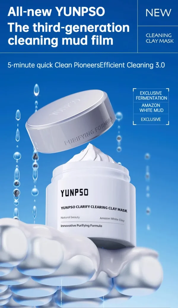 YUNPSO-3.0 Cleansing Mud Mask to Remove Blackheads Deep Cleansing Pores Smear Mask - Image 3