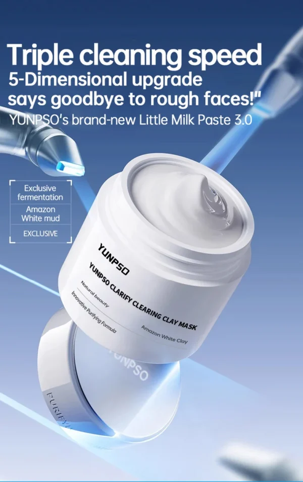 YUNPSO-3.0 Cleansing Mud Mask to Remove Blackheads Deep Cleansing Pores Smear Mask