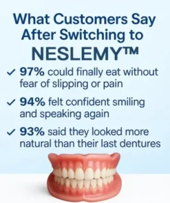 Alternative view of NESLEMY™ Custom-Fit Functional Dentures – Perfectly Fitted in Minutes at Home