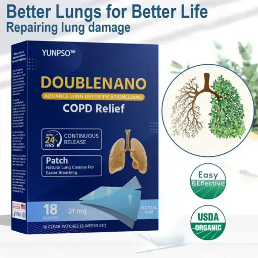 YUNPSO™ DoubleNano COPD Relief Patch ( Cough, wheezing, shortness of breath, sputum, stuffy nose, bronchitis, bronchitis, allergy symptoms, lung discomfort)